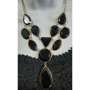 Glam Goth Black Statement Necklace